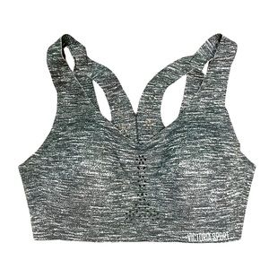 Victoria Secret Sport Angel Max Black & White Marbled Padded Sports Bra